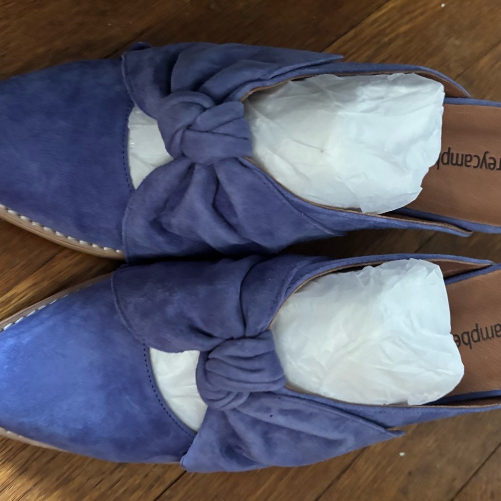 NIB Jeffrey Campbell Violet Suede Cyrus Mules 9.5 - Picture 4 of 9